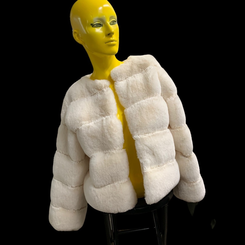 White Faux Fur Coat